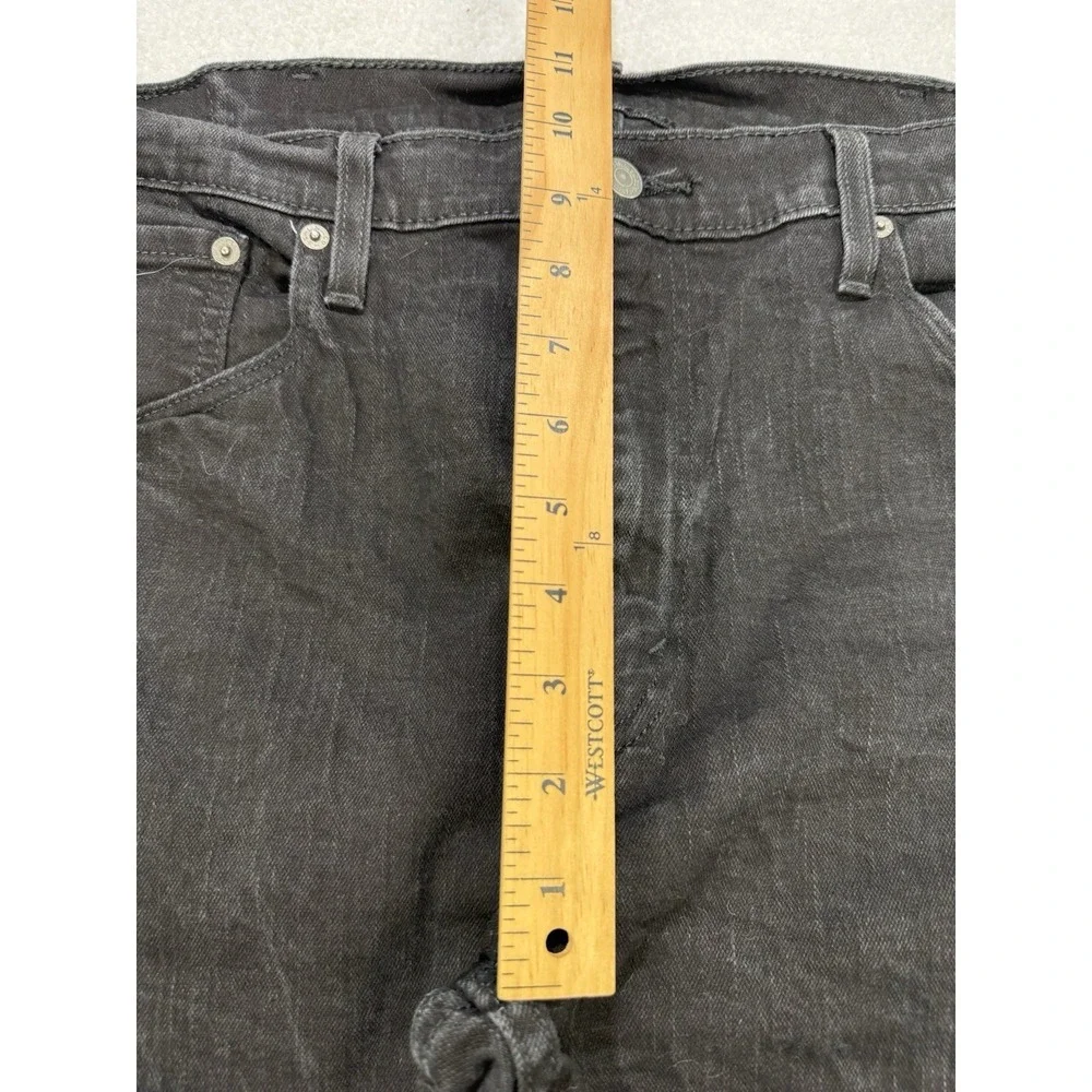 Levis 559 Jeans Men 38X34 Black Relaxed Straight Whisker Distress Denim